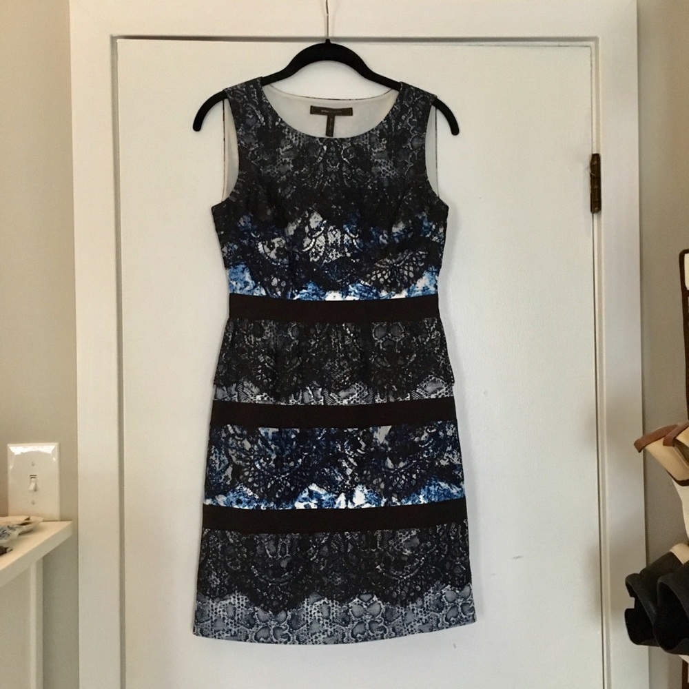 BCBG MaxAzria Black & Blue Lace Dress
